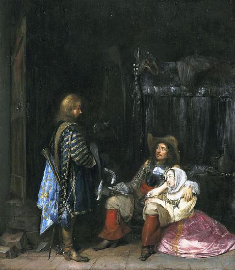 Gerard ter Borch the Younger The messenger, known as The unwelcome news oil painting image